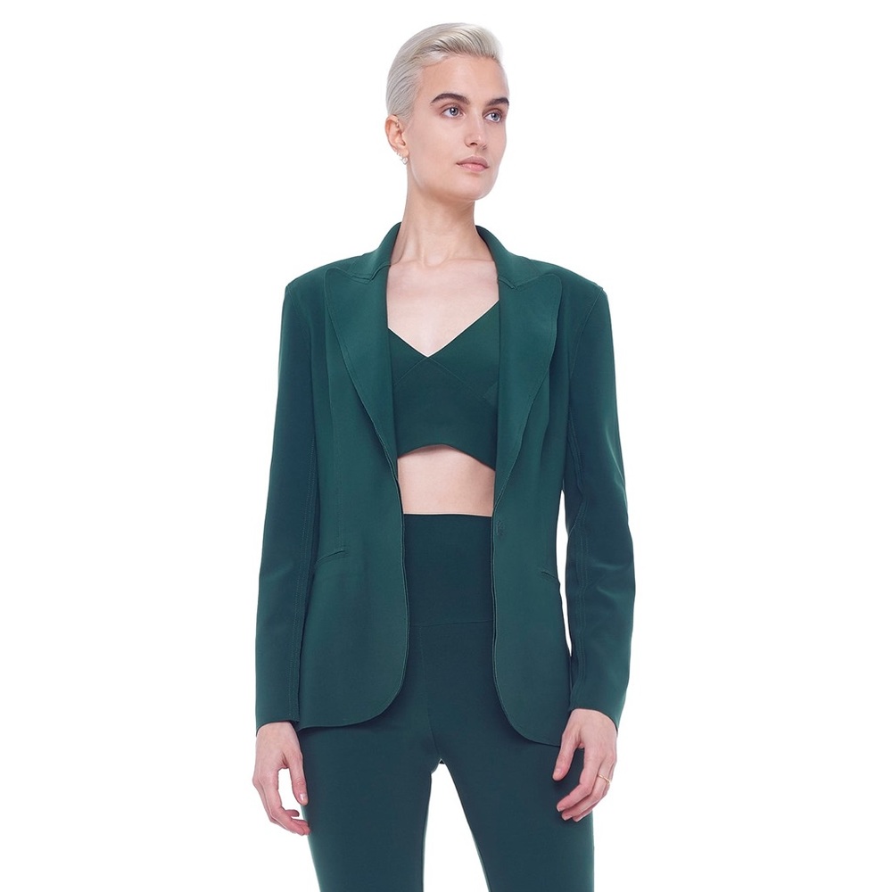 Norma Kamali - Single Breasted Jacket - S (36) - Mountain Green - NWT